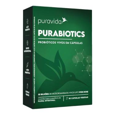 Imagem de Purabiotics 30 Cápsulas 18 Bilhões Probióticos Puravida Flora Intestin