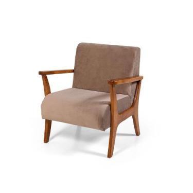 Imagem de Poltrona Estofada para Varanda Cléo Marrom Claro  Straub Web