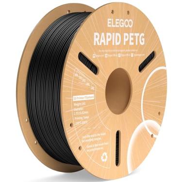 Imagem de ELEGOO Filamento Rápido Petg 1,75 Mm Preto 1 Kg, Filamento de Impressora 3D de Alta Velocidade 30-600 Mm/S Precisão Dimensional +/- 0,02 Mm, Carretel de Papelão de 1 Kg(2,2 Lbs) Adequado para A Maiori