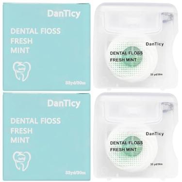 Imagem de Fio dental de óleo de coco para implantes, pontes e suspensórios, menta, encerado, expande (2)
