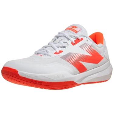 Imagem de New Balance Pickleball 796 V4 feminino, Branco/vermelho urgente, 39