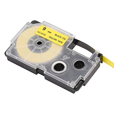 Imagem de RiToEasysports Cartucho de Fita Durável de 9 Mm para Fabricantes de Etiquetas Impressora: Fita de Substituição para KL -780/8800, Adequado para Rotulagem de Livros e Cabo (Letras pretas de fundo