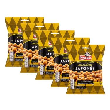 Imagem de Kit 5 Amendoim Elma Chips Japonês 145g