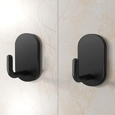 Imagem de Prateleira para utensílios de aço inoxidável, ganchos de parede autocolantes, barra de cozinha, suporte para utensílios, cabide de parede, adequado para cozinha, casa de banho, quarto, embalagem de 2