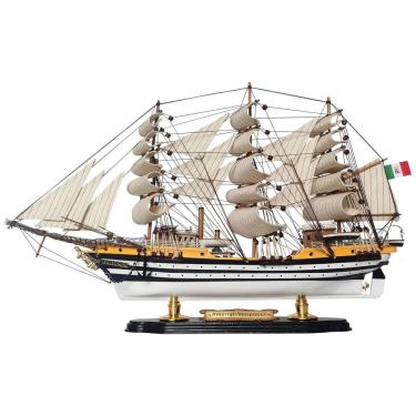 Imagem de Barco Decorativo Amerigo Vespucci de Madeira, Escala 1:190 com Detalhes Complexos e Autênticos, HOME DECOR SAILINGSTORY
