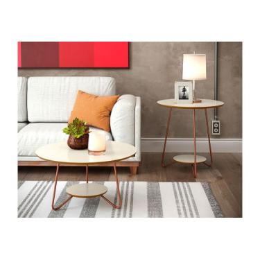 Imagem de Jogo mesa centro / apoio liz off freijó - EJ