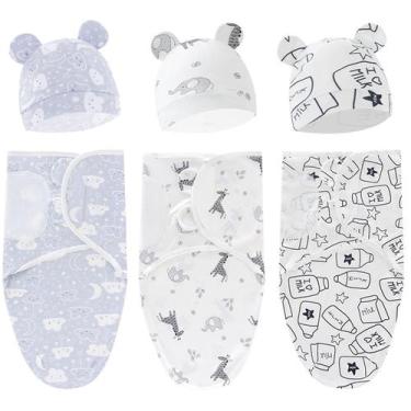 Imagem de Pacote com 3 sacos de dormir orgânicos para bebês ATONGQI, de 0 a 3 me