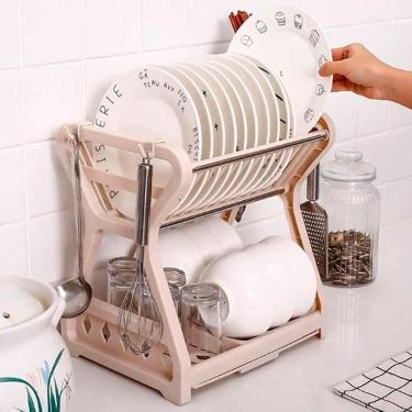 Imagem de Escorredor Pratos Louça 33X24X31 Cozinha Andares Organizado