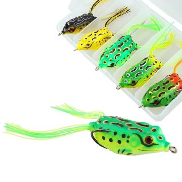 Imagem de 5 peças de iscas de pesca premium com caixa de armazenamento – ganchos afiados e design realista para pesca de superfície de água doce, isca de simulação, isca macia biônica (pequena)