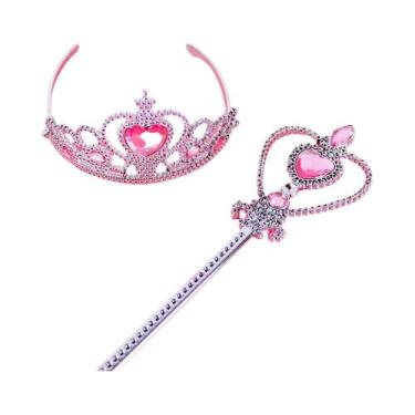 Imagem de Acessórios De Cosplay Da Princesa Frozen Anna Elsa Coroa Varinha Colar