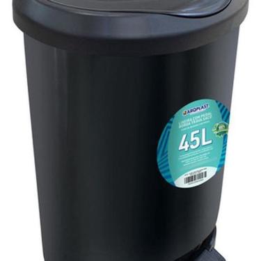 Imagem de Lixeira De Piso Square Pedal Plástico 20L 42X32X22Cm - Cinza