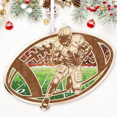 Imagem de ZAGKOO Enfeites de Natal de futebol - presentes de futebol para meninos, fãs de bola de pé, jogadores, treinadores - enfeites de natal esportivos legais ideias de troca de presentes - Decorações de