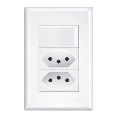 Imagem de Interruptor Simples E 2 Tomadas 2p+t 20a- 250v - Evidence Fame