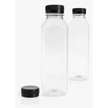 Imagem de Kit 50 Garrafa Pet Plástica Suco 500 Ml Lisa Tampa Com Lacre