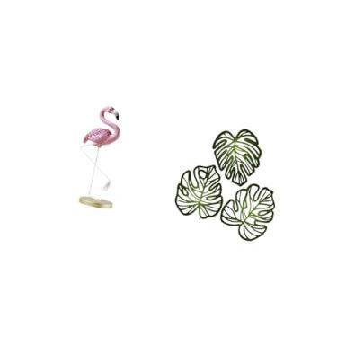 Imagem de Fenteer Estátua de Flamingo em Resina, Escultura de Pássaro, Decoração para Casa, Lareira, Arte Moderna, Estatueta de Jardim, Suporte de Metal, Quintal, Lago,