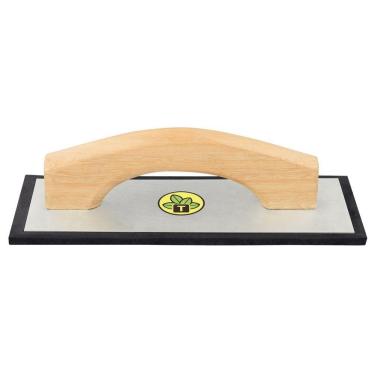 Imagem de Desempenadeira Metálica Com Base Lisa Eva Tramontina Para Rejunte Sem Dentes Com Cabo Madeira Tramontina