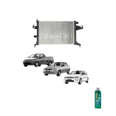 Imagem de Kit Radiador GM Corsa 2002 e Montana 2003 1.8 com Aditivo Radiador R1882 Verde