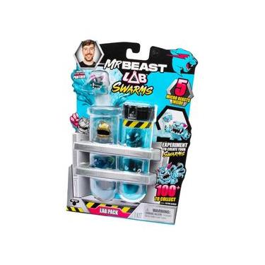 Imagem de Tubo de Ensaio com 5 Mini Bonecos Swarms MrBeast Lab