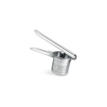 Imagem de Espremedor de Batatas em Aço Inox, 10cm x 10cm x 27cm, 349g, Design Ergonômico, Sistema de Alavanca, Ideal para Purês, Nhoques e Sopas