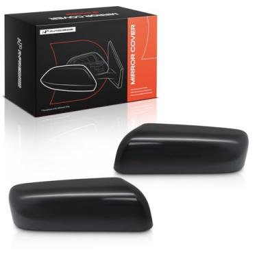Imagem de A-Premium 2 peças de tampas de espelho retrovisor do lado do motorista e do passageiro - Compatível com Ford F-150 F150 2009-2014 - Preto liso