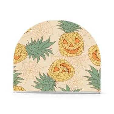 Imagem de Qilmy Porta-guardanapos de acrílico de abacaxi de Halloween, suporte de guardanapo de coquetel de plástico transparente para mesas de restaurante de cozinha, 2 peças