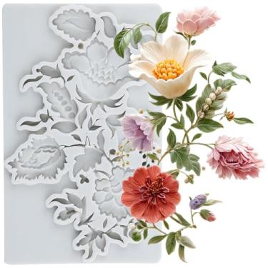 Imagem de MYPRACS Molde de silicone para fondant de folha de flor para decoração de bolo de açúcar topo de cupcake pasta de goma de chocolate argila de polímero