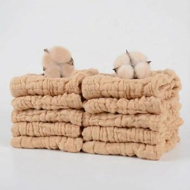 Imagem de DAXUE 10 peças de toalhas de musselina para bebê, 100% algodão natural, não branqueado, lenços umedecidos para bebês extra macios, panos de arroto orgânicos, babadores em branco para recém-nascidos,