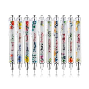 Imagem de Mr. Pen - Canetas estéticas, pacote com 10, cores sortidas, secagem rápida, canetas bíblicas sem borrões, canetas esferográficas, canetas de ponta fina para anotações, canetas estéticas