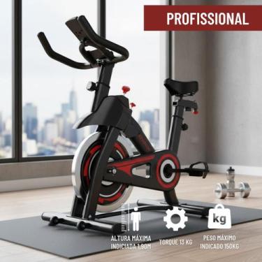 Imagem de Bicicleta Ergométrica Spinning Fitness Vertical 150kg 1,90m Treino em 