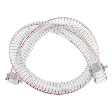 Imagem de PNXKTXO Mangueira flexível de sucção a vácuo de 3/10.2 cm ID x 2.5 cm OD Mangueira de fio PVC para conexão de bomba de água agrícola com braçadeiras, mangueira de drenagem, tubo flexível de sucção de
