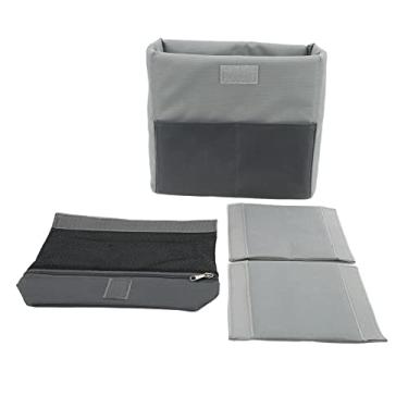 Imagem de Bolsa de inserção de câmera à prova d'água à prova de choque bolsa interna para câmera SLR bolsa acolchoada com lente e proteção contra flash capa interna para armazenamento seguro otimizado para