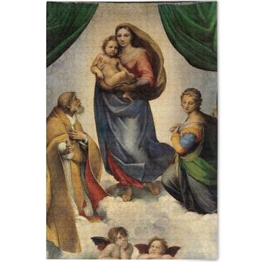 Imagem de Raphael Painting Sistine Madonna Adultos Quebra-cabeça 500 peças Tech Game Puzzle Presentes Prime Art Custom Animal Colorido, 52.1 cm x 37.8 cm