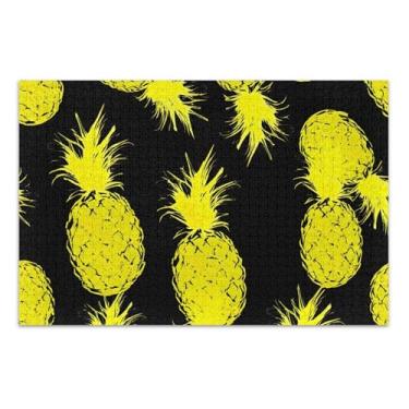 Imagem de Quebra-cabeças para adultos, 1000 peças, presentes de elefante branco, engraçado, divertido, natureza, flor, animal, pintura, abacaxis, amarelo, preto, 75 x 40 cm