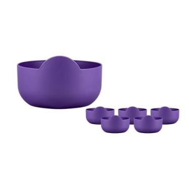 Imagem de Kit 6 Super Bowl Lilás 475Ml Plástico Premium - Bb Store