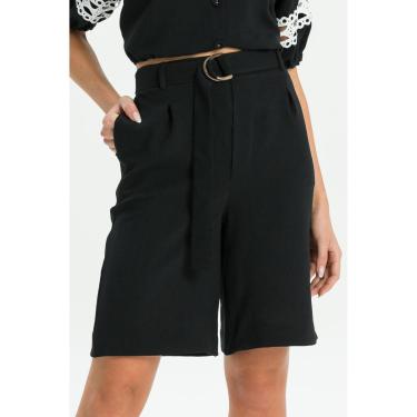 Imagem de Bermuda Feminina Alfaiataria PRETO G-Feminino