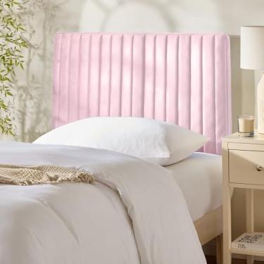 Imagem de Hearth & Harbor Cabeceira dupla apenas, cabeceira flutuante montada na parede, tamanho solteiro, fácil de montar, cabeceiras estofadas de descascar e colar, painéis de parede de cama à prova de som 3D