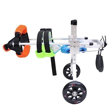 Imagem de Cadeira de rodas para cães para pernas traseiras - Scooter de mobilidade ajustável para cães, carrinho de alumínio confortável para cães pequenos a grandes, suporte de recuperação para assistência de