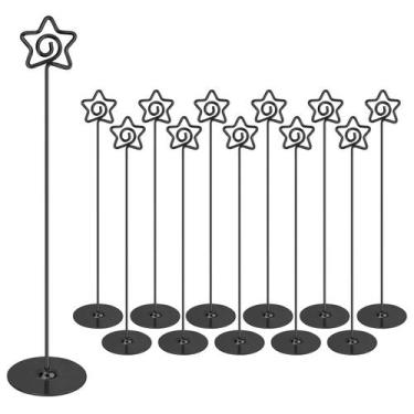 Imagem de Soportes para Números de Mesa Urban Deco 12 unidades 30 cm Metal Negro