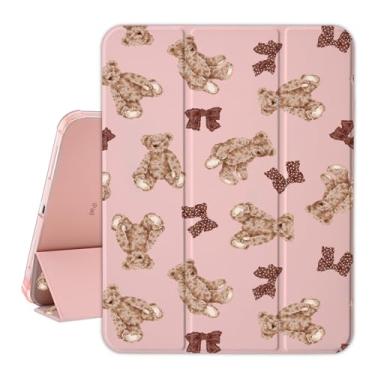 Imagem de Idocolors Linda capa para iPad de 10,2 polegadas 2019/2020/2021 (7ª/8ª/9ª geração), suporte de lápis embutido com despertar/hibernar automaticamente, capa traseira polida de TPU macio para mulheres