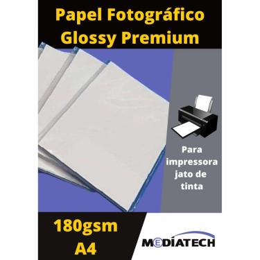 Imagem de Papel Foto Glossy A4 180g 20fls papel fotográfico