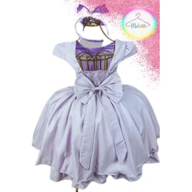 Imagem de Vestido Infantil Festa Nervura Pink 2