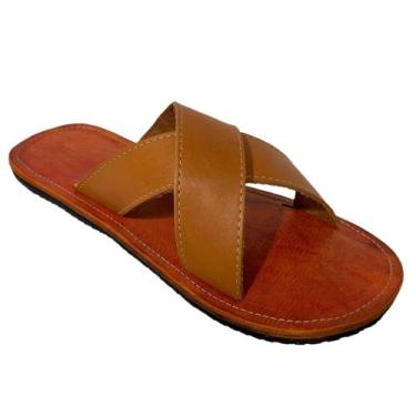 Imagem de Sandália Artesanal de Couro em Tiras Cruzadas - Meleve Atelier, 39