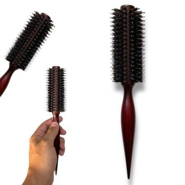 Imagem de Escova De Cabelo Profissional Madeira Cerdas Javali M - Mofashi