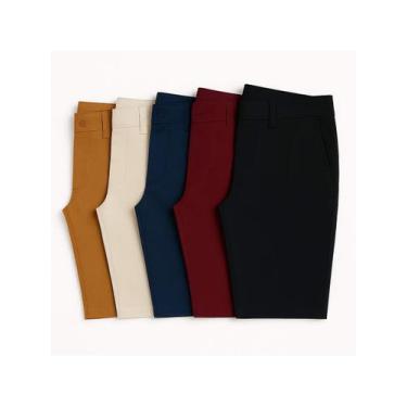 Imagem de Kit 2 Shorts Sarja Colorida Premium Masculino Diversa Cores Verão Fina