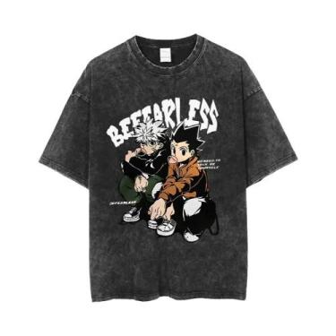 Imagem de Camiseta Masculina Casual Y2K Hunter X Hunter Com Gola Redonda E Manga
