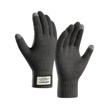 Imagem de Luvas De Inverno Masculinas Com Tela Sensível Ao Toque, Quentes, De Lã
