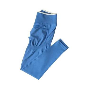 Imagem de Calças De Yoga Femininas De Cintura Alta Com Compressão Abdominal E Ef