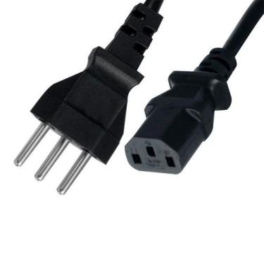 Imagem de Cabo de Energia para Fonte de Computador MD9, 3 Metros, Preto - 6065