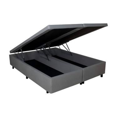 Imagem de Cama Box Casal King Size Baú 193cm X 203cm Bipartida
