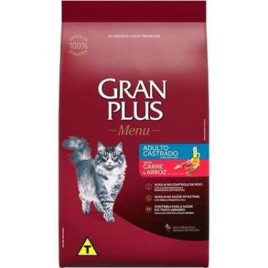 Imagem de Ração GranPlus Carne e Arroz para Gatos Castrados 3kg